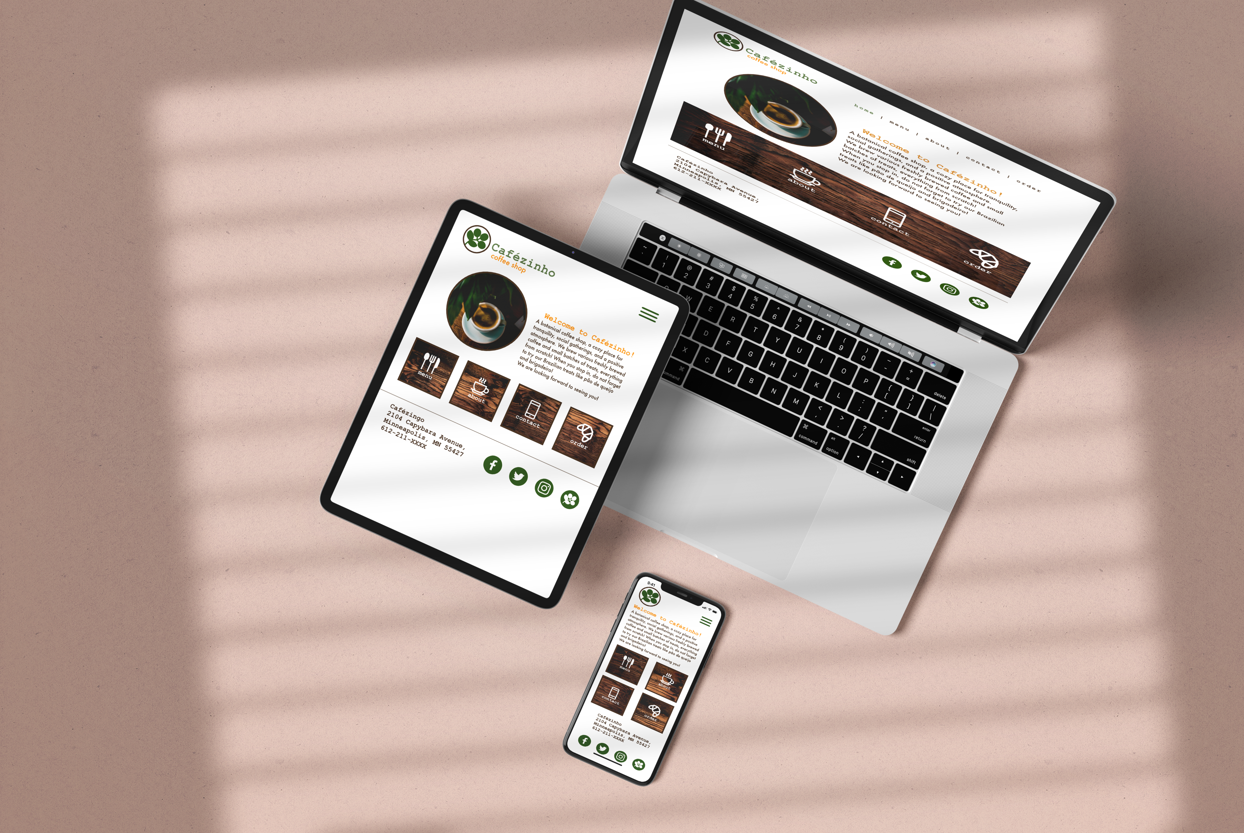 cafezinho devices mockup