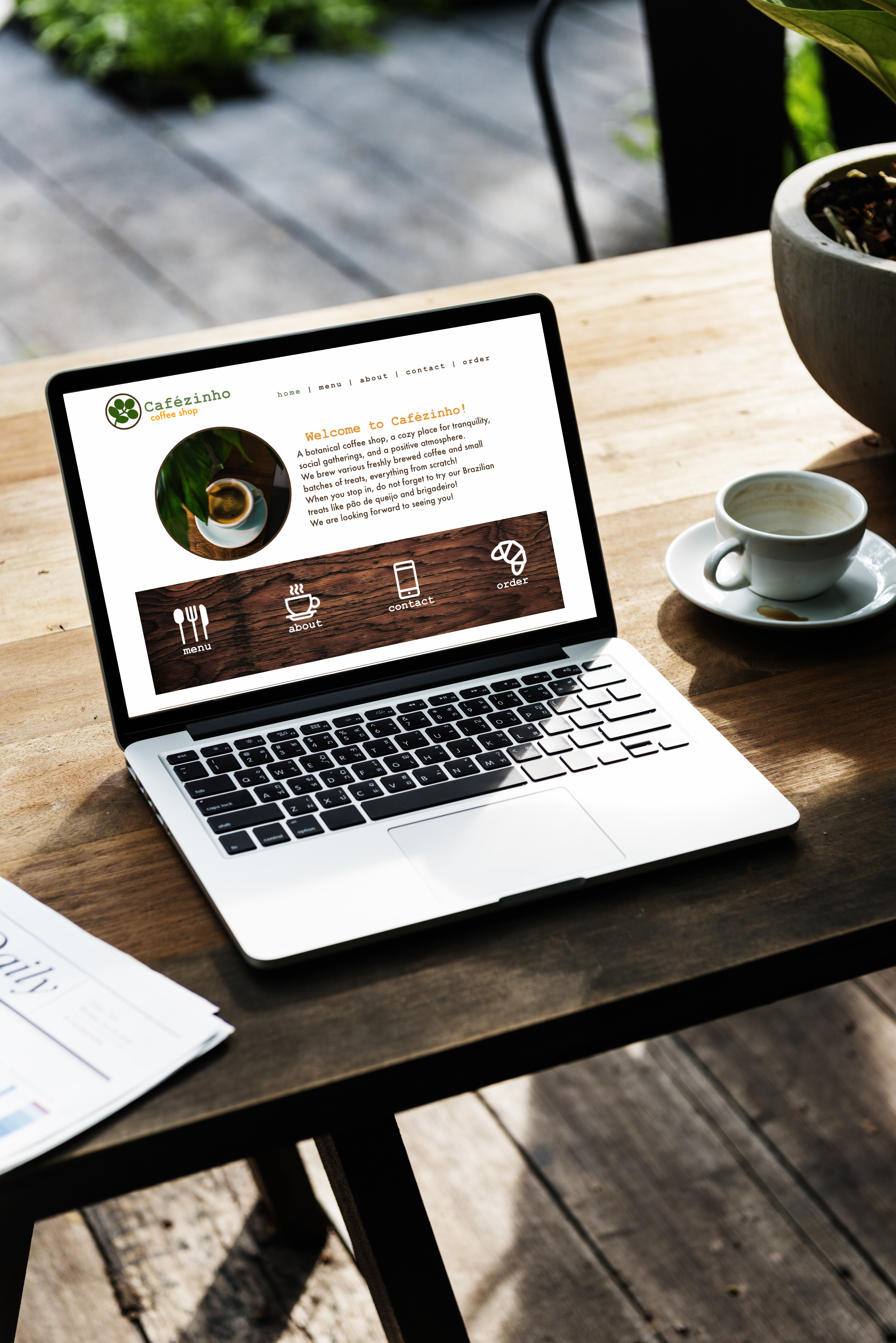 desktop mockup cafezinho